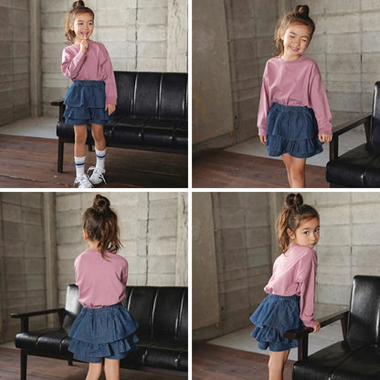 日本童裝 Branshes 牛仔裙褲 100-150cm 女童款 冬季 PANTS