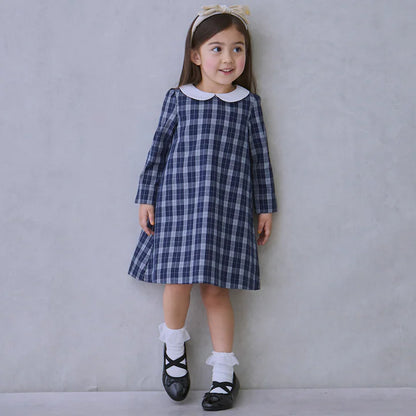 日本童裝 pe#main 翻領禮服連身裙 90-130cm 女童款 冬季 DRESSES 面試/宴會/表演