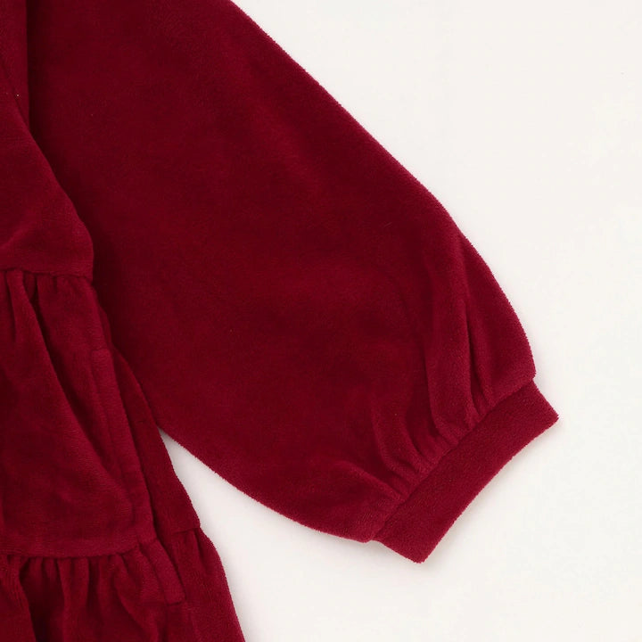 日本童裝 pe#main x miffy 翻領連身裙 80-130cm 女童款 冬季 DRESSES 聖誕紅/新年紅