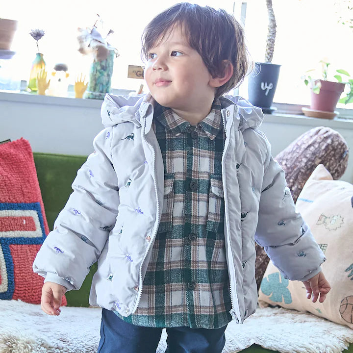 日本童裝 pe#main 刺繡絎縫夾棉外套 80-130cm 男童款 冬季 (適合香港平均溫度、寒冷天氣）OUTERWEAR