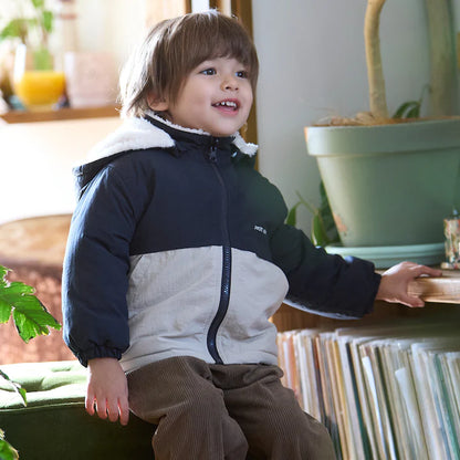 日本童裝 pe#main 2Way 雙面兩著 毛毛風褸 80-130cm 男童款 冬季 (適合初秋、香港平均溫度、寒冷天氣）OUTERWEAR