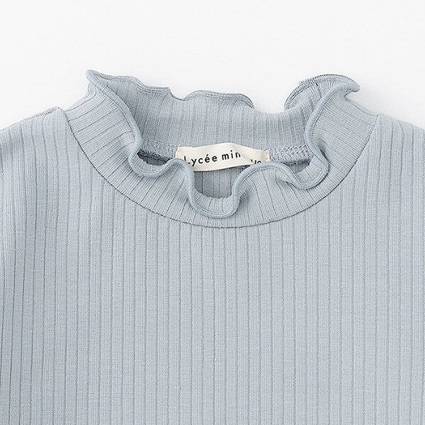 日本童裝 Ly# mine 木耳邊高領上衣 100-150cm 女童款 秋季 TOPS