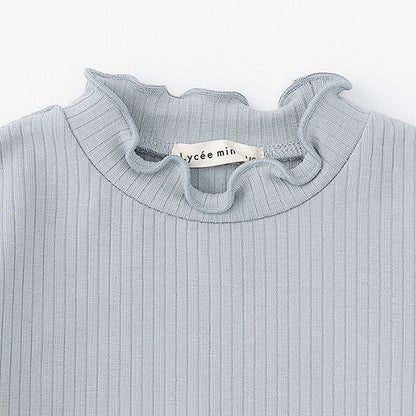 日本童裝 Ly# mine 木耳邊高領上衣 100-150cm 女童款 秋季 TOPS
