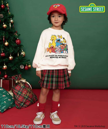 日本童裝 BREEZE 格仔百褶裙褲 80-140cm 女童款 冬季  SKIRTS PANTS Christmas 聖誕快樂特輯 聖誕服裝/飾物配件 聖誕紅/新年紅