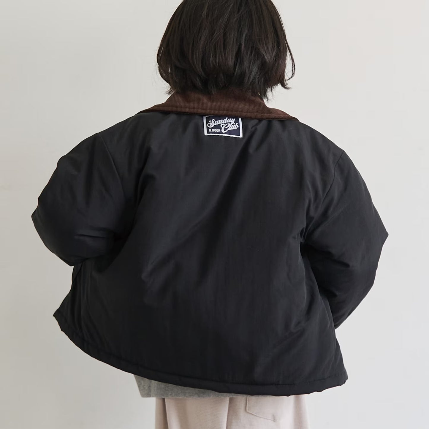 日本童裝 b・R# 燈芯絨領絎縫夾棉外套 100-140cm 男童款 冬季 (適合香港平均溫度、寒冷天氣、溫度低天氣）OUTERWEAR 【日本預售：2026年9月中旬】