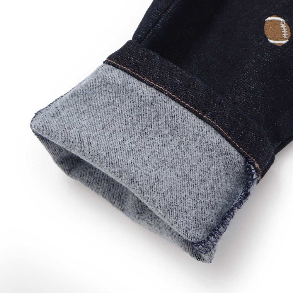 日本童裝  SLAP SLIP 刺繡薄抓毛長褲 80-130cm 男童款 冬季 PANTS
