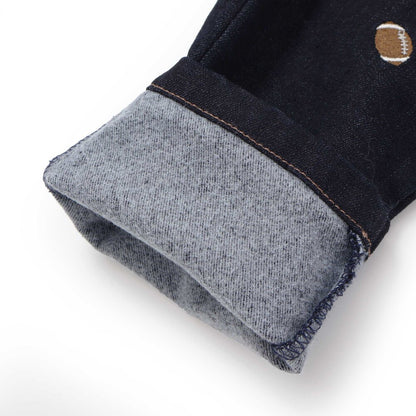 日本童裝  SLAP SLIP 刺繡薄抓毛長褲 80-130cm 男童款 冬季 PANTS