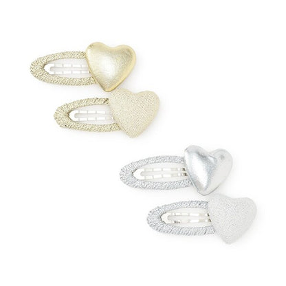 日本直送 Lycee mine 閃亮心形髮夾2件套 手飾/髮飾系列