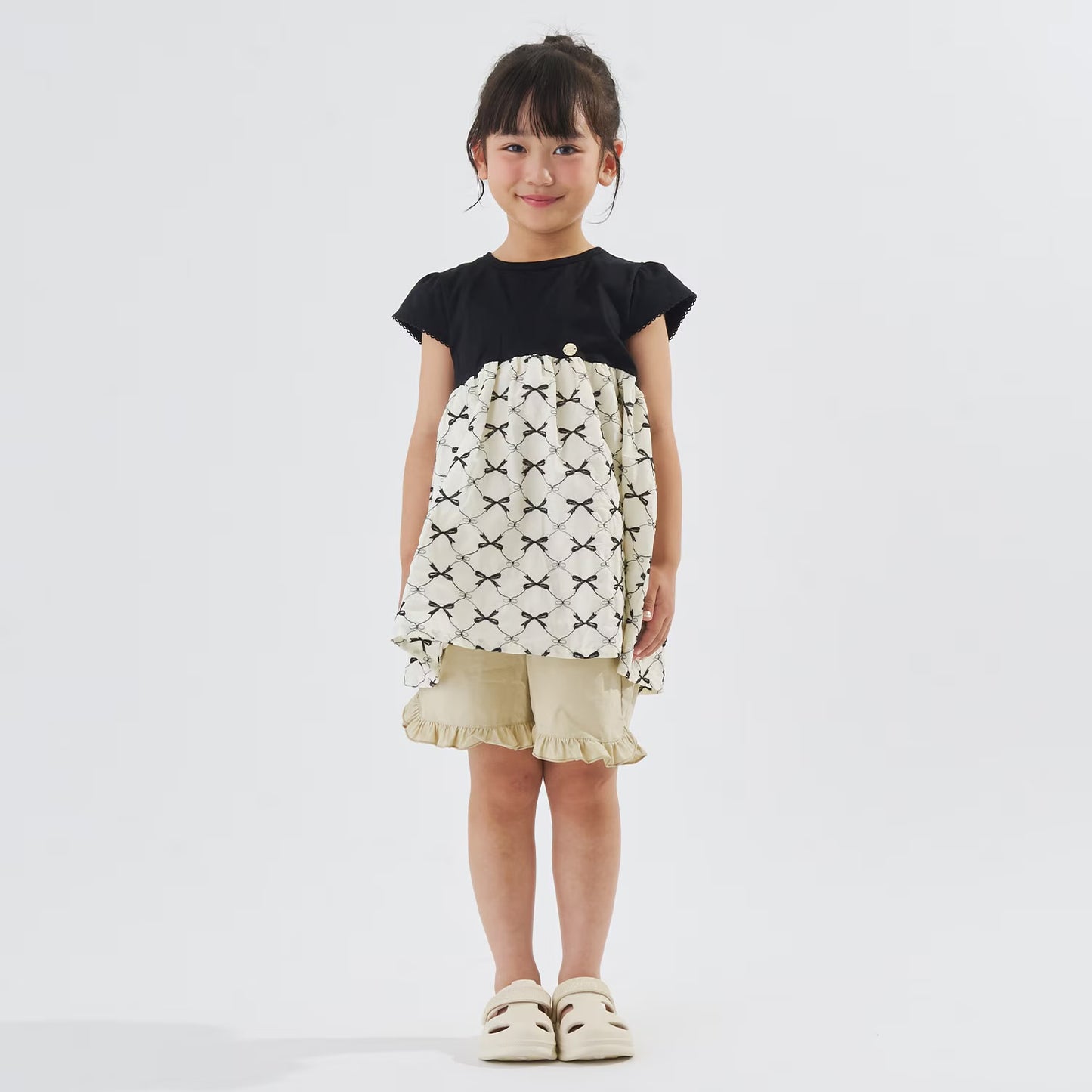 日本童裝 Ly# mine 緞帶刺繡上衣 90-140cm 女童款 夏季 TOPS