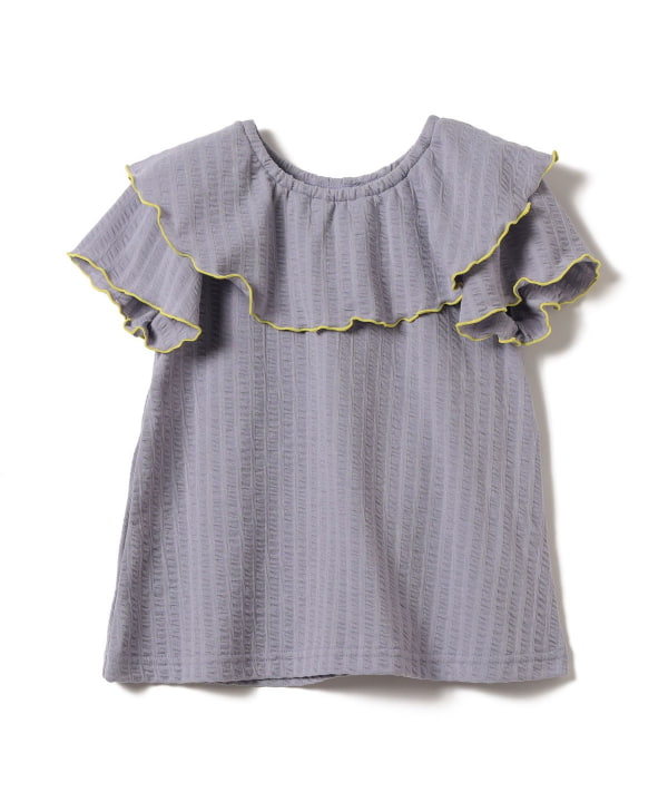 日本童裝 BE#AMS mini 花邊領上衣 90-140cm 女童款 夏季 TOPS