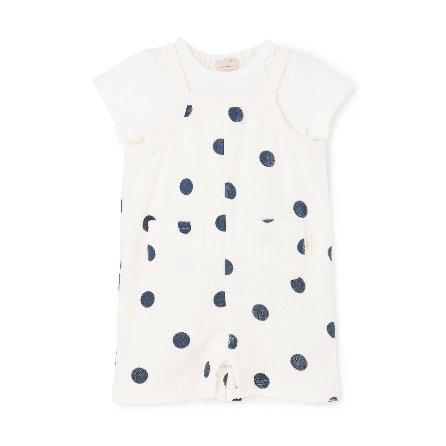 日本童裝 pe#main 吊帶工人褲及上衣兩件套裝 70-80cm 男童款/女童款 初生嬰兒 夏季 TOPS Jumpsuit