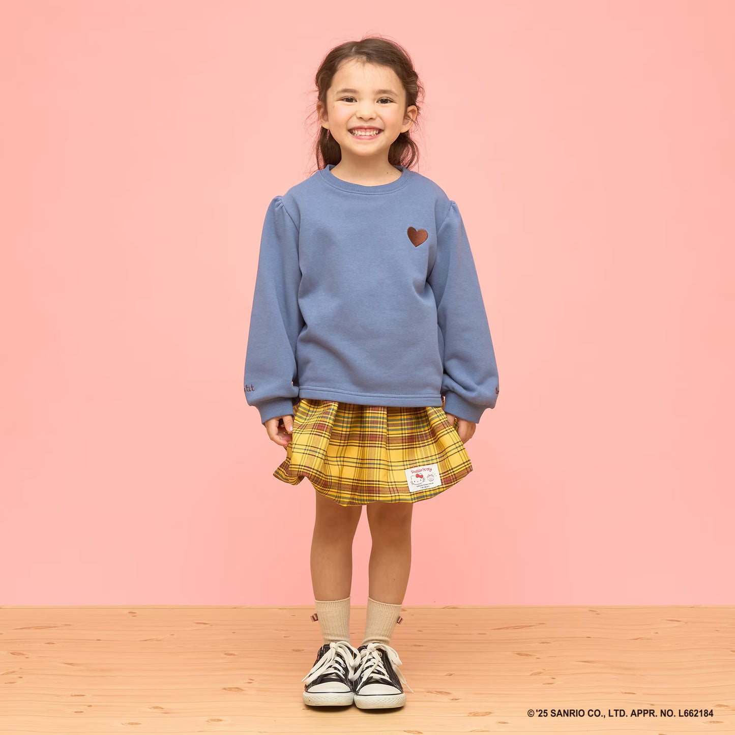 日本童裝 Ly# mine 速乾系列 心心刺繡衛衣 100-150cm 女童款 冬季 TOPS