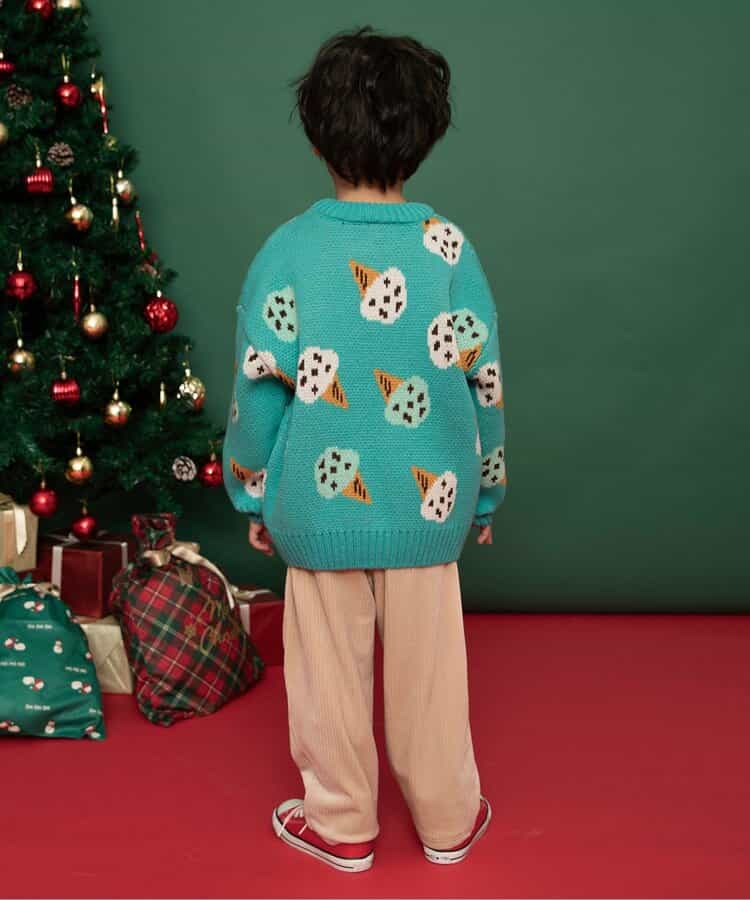 日本童裝 BREEZE 針織冷衫 80-140cm 男童款/女童款 冬季 Tops Christmas 聖誕快樂特輯 聖誕服裝/飾物配件