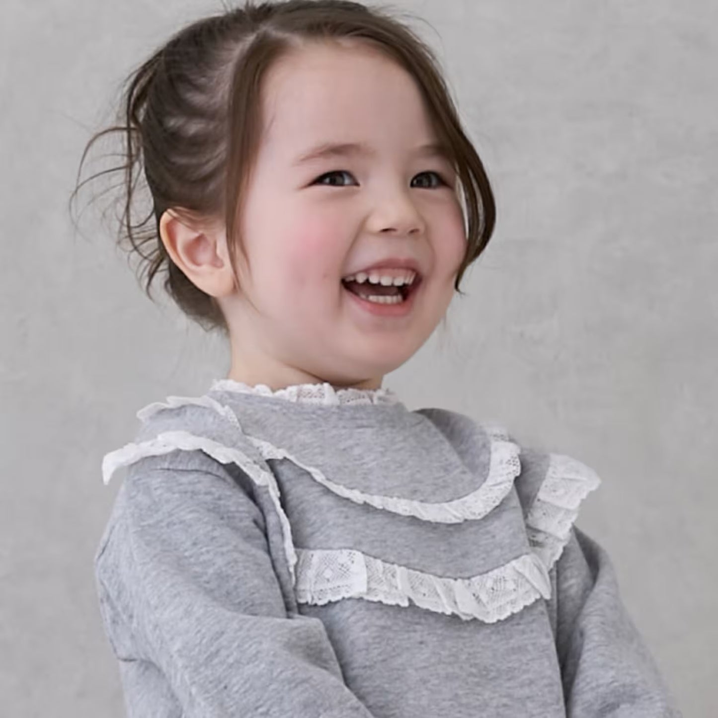 日本童裝 pe#main 蕾絲花邊衛衣 80-130cm 女童款 冬季 TOPS