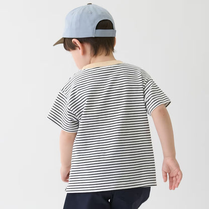 日本童裝 pe#main 防污系列 間條上衣 80-130cm 男童款 夏季 TOPS
