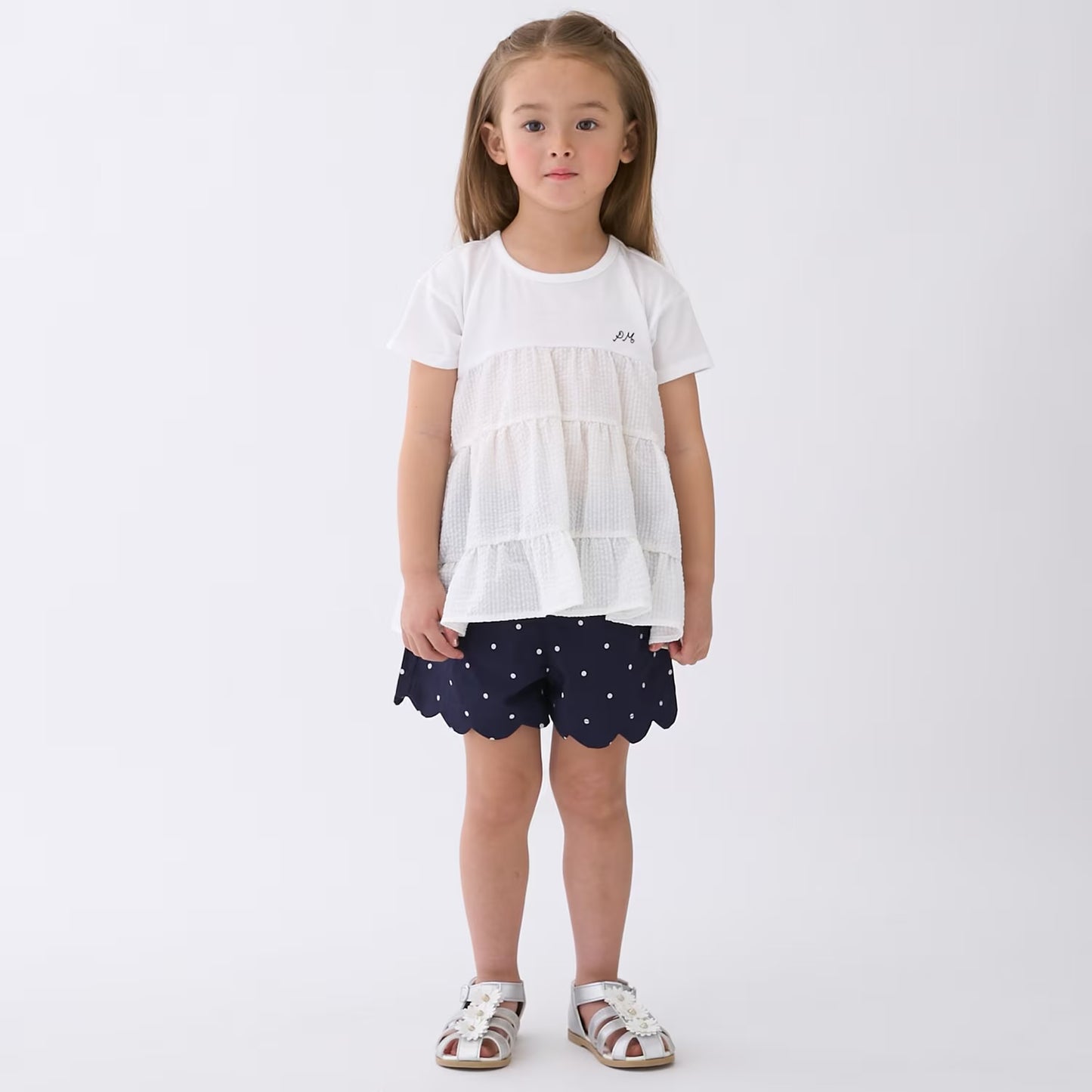 日本童裝 pe#main 拼接上衣 80-130cm 女童款 夏季 TOPS