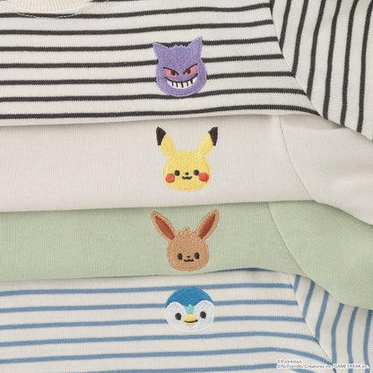 日本童裝 pe#main x【monpoke】刺繡衛衣 70-80cm 男童款/女童款 初生嬰兒 秋季 TOPS