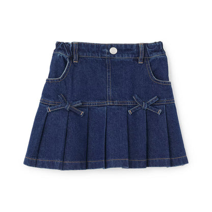 日本童裝 Ly# mine 牛仔百摺裙 100-140cm 女童款 秋季 SKIRTS