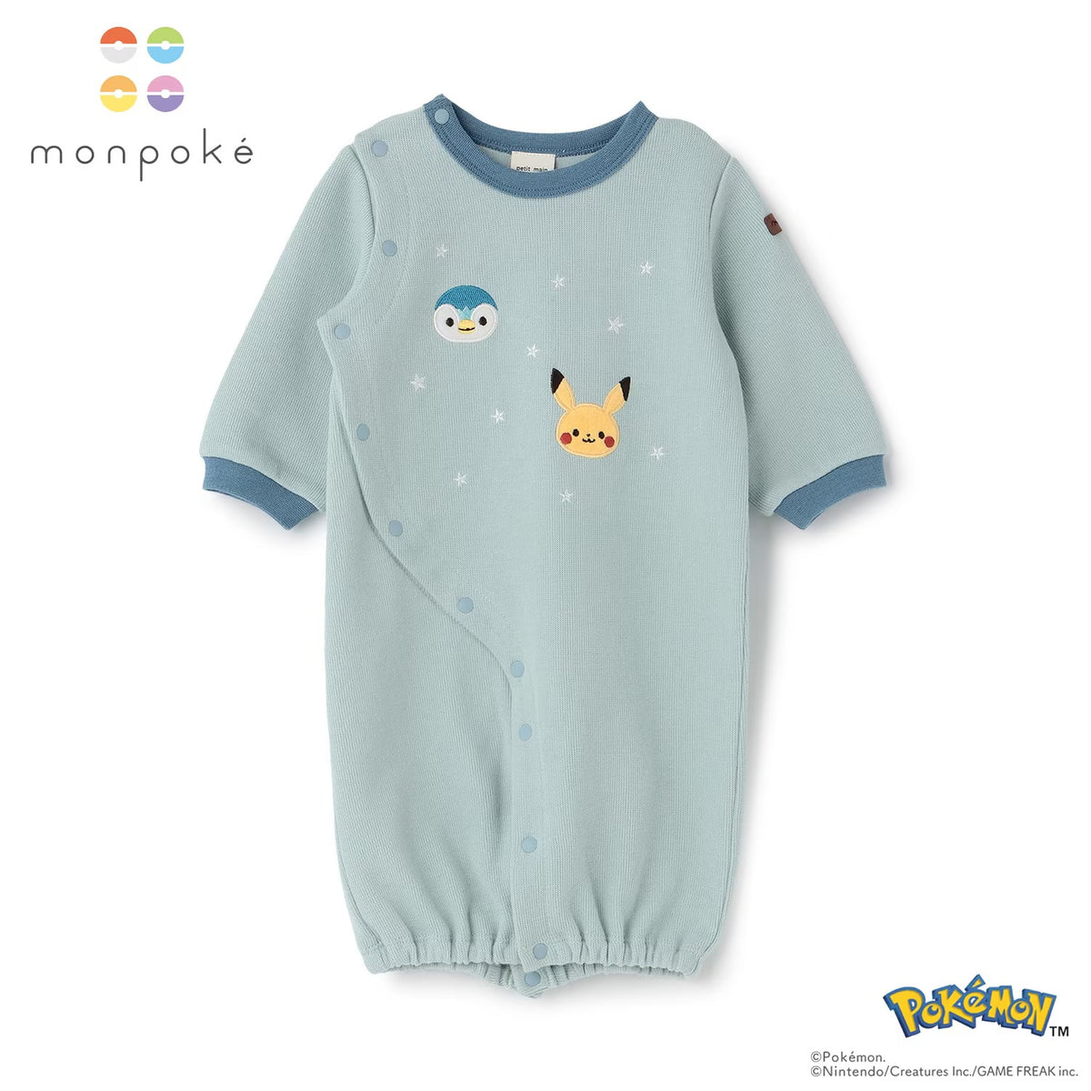 日本童裝 pe#main x【monpoke】2Way 連衣 50-70cm 男童款/女童款 初生嬰兒 秋季 Jumpsuit