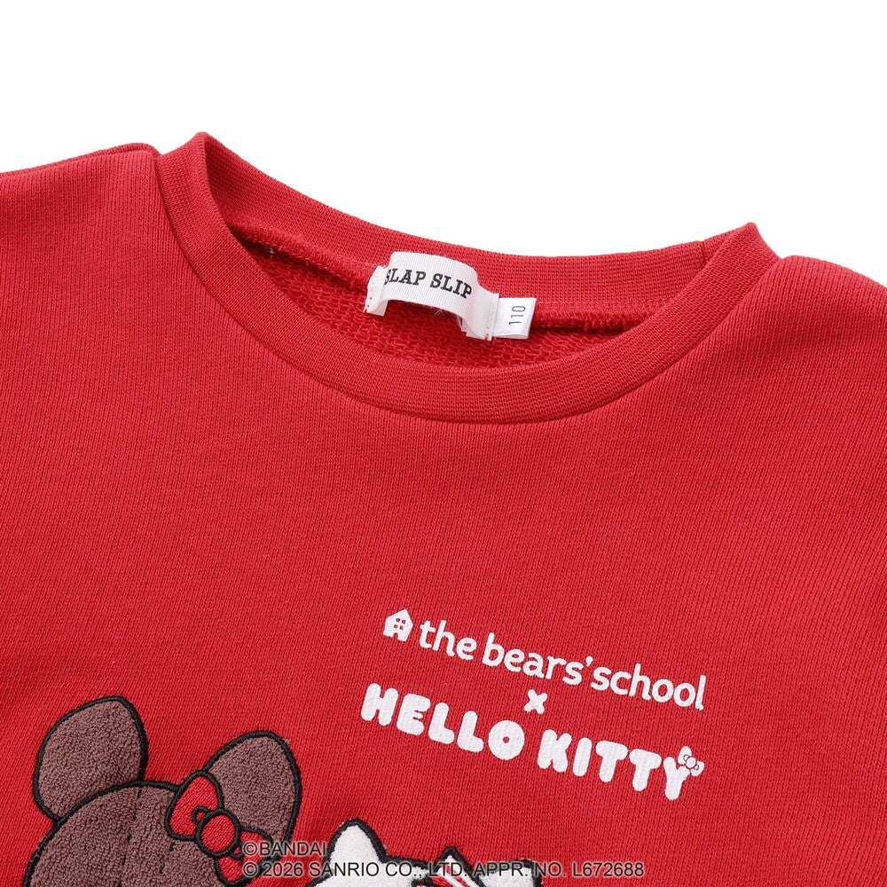 日本童裝 Slap Slip x Sanrio x 小熊學校 荷葉邊肩袖上衣 80-130cm 女童款 秋季 TOPS 其他品牌童裝 聖誕紅/新年紅