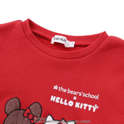 日本童裝 Slap Slip x Sanrio x 小熊學校 荷葉邊肩袖上衣 80-130cm 女童款 秋季 TOPS 其他品牌童裝 聖誕紅/新年紅