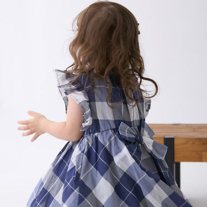 日本童裝 pe#main 格子喇叭身裙 80-130cm 女童款 夏季 DRESSES