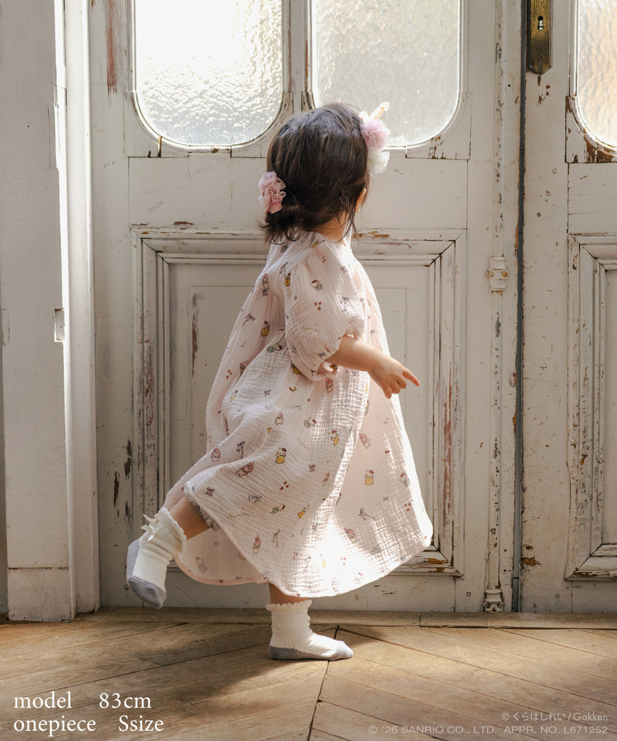 日本童裝 panpantutu x Sanrio x くらはしれい蓬蓬紗布連身裙 90-140cm 女童款 夏季 DRESSES