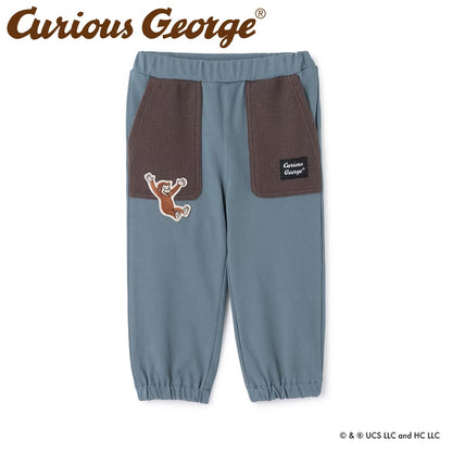 日本童裝 pe#main x Curious George 工裝長褲 80-130cm 男童款 冬季 PANTS