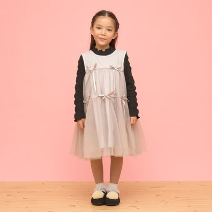 日本童裝 Ly# mine 蓬鬆薄紗多層連身裙 100-150cm 女童款 冬季 DRESSES