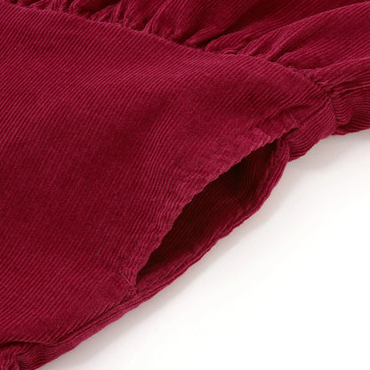 日本童裝 pe#main x Disney 燈芯絨連身裙 80-130cm 女童款 秋季 DRESSES 聖誕紅/新年紅