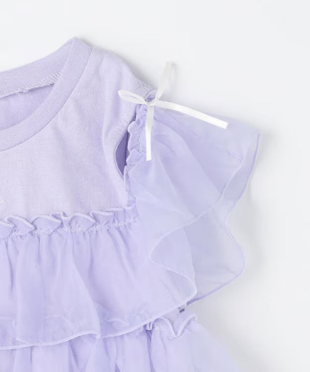日本童裝 aF#a325 接觸冷感 3Way 露肩薄紗上衣 110-150cm 女童款 夏季 TOPS