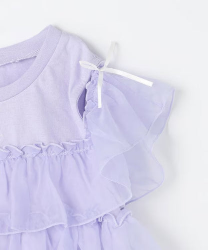日本童裝 aF#a325 接觸冷感 3Way 露肩薄紗上衣 110-150cm 女童款 夏季 TOPS