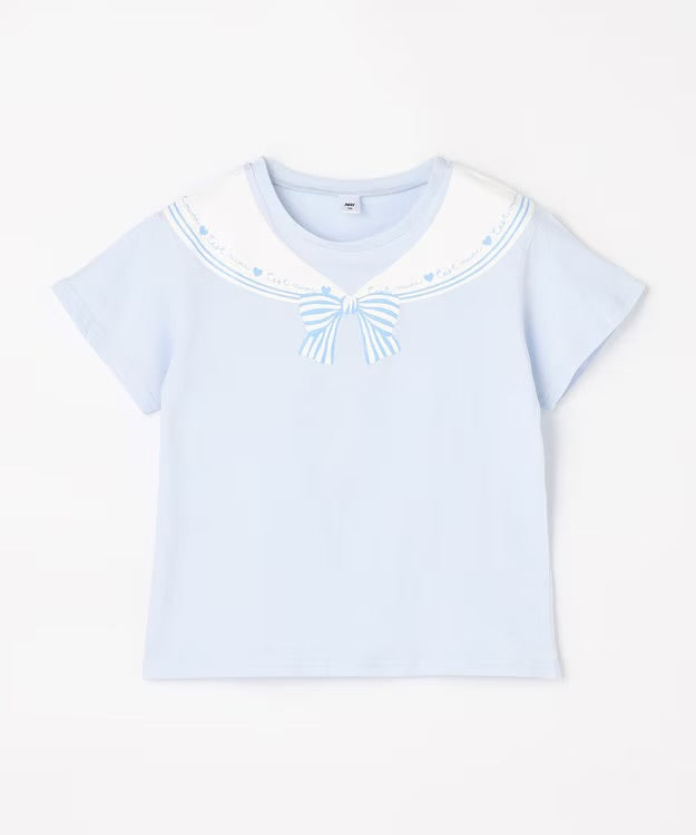 日本童裝 aF#a325 印花短袖上衣 90-160cm 女童款 夏季 TOPS