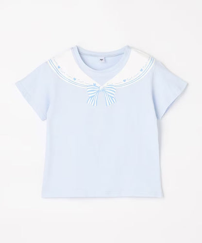 日本童裝 aF#a325 印花短袖上衣 90-160cm 女童款 夏季 TOPS
