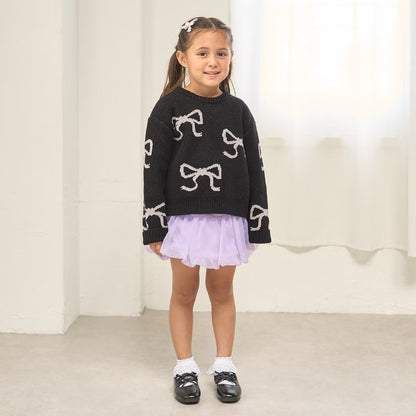 日本童裝 Ly# mine 閃閃蝴蝶結針織毛衣 110-140cm 女童款 冬季 TOPS