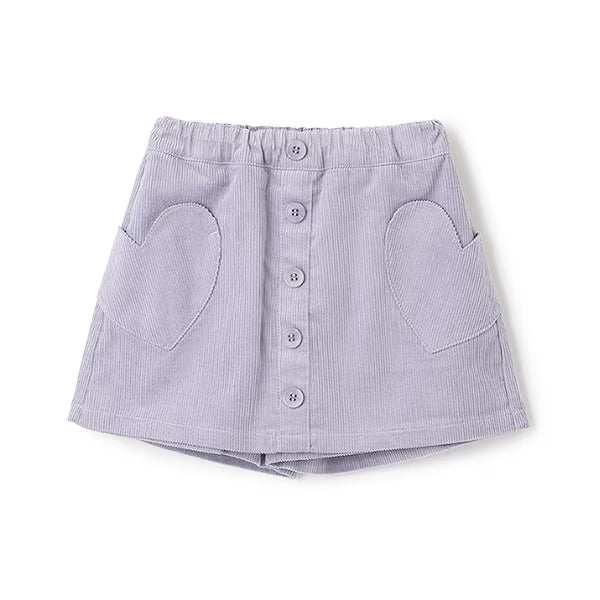日本童裝 Ly# mine 心型口袋燈芯絨裙褲 100-150cm 女童款 秋季 PANTS