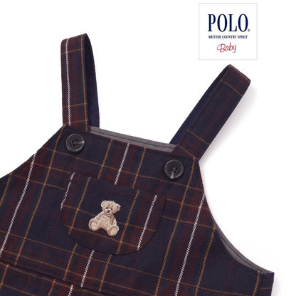 日本童裝  SLAP SLIP x POLO BCS polo連衣及吊帶連體褲套裝 70-80cm 男童款 初生嬰兒 秋季 Jumpsuit