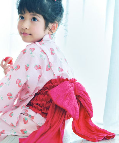 日本童裝 aF#a325 2Way 日本浴衣3件套裝 日本和服 110-140cm 女童款 夏季 OUTERWEAR DRESSES 日本夏祭慶典特輯