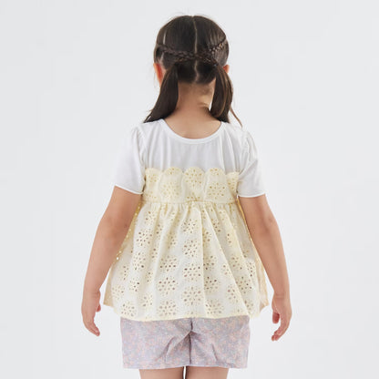 Japanese children's clothing Ly# mine tank top and shorts set 100-150cm girls summer TOPS PANTS 