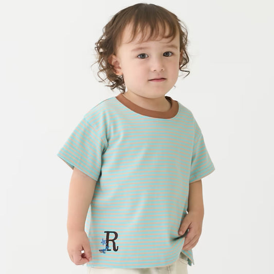 日本童裝 pe#main 防污系列 間條上衣 80-130cm 男童款 夏季 TOPS