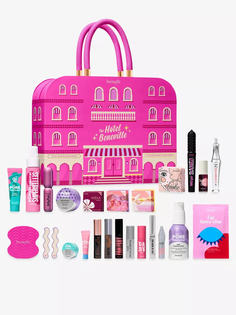 日英美直送 BENEFIT The Hotel Beneville 24-Piece Beauty Advent Calendar Worth £307.41 聖誕倒數日曆 大人款 聖誕快樂特輯 不參與$900免運 滿$900可加$25免運到順豐站/智能櫃 Christmas Advent Calendars 2026