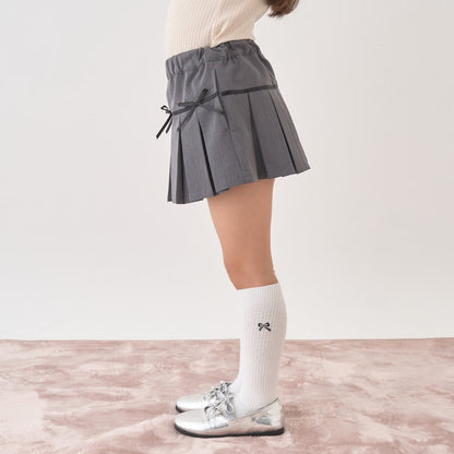 日本童裝 Ly# mine 百摺短裙 100-150cm 女童款 冬季 SKIRTS 聖誕紅/新年紅