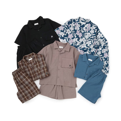 日本童裝 b・R# 襯衫短褲兩件套裝 100-140cm 男童款 夏季 TOPS PANTS