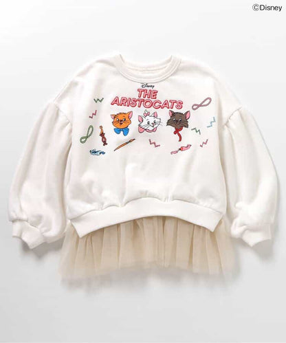 日本童裝 BREEZE x Disney Marie 拼紗衛衣 90-140cm 女童款 冬季 Tops