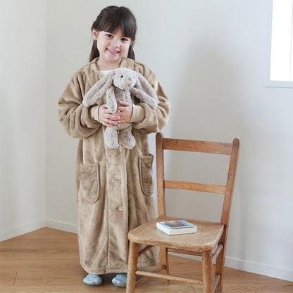 日本直送 超細纖維絨毛長袖睡袋/家居服 100-140cm 親子裝 男童款/女童款 秋冬季 睡袋系列