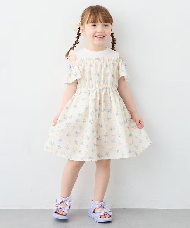 日本童裝 aF#a325 露肩連身裙 100-150cm 女童款 夏季 DRESSES