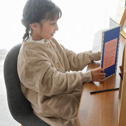 日本直送 超細纖維絨毛長袖睡袋/家居服 100-140cm 親子裝 男童款/女童款 秋冬季 睡袋系列