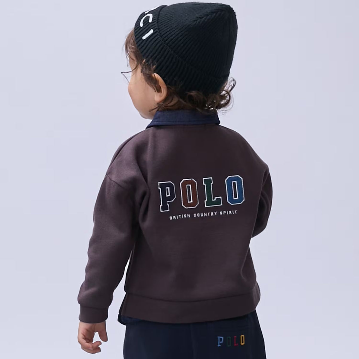 日本童裝 pe#main x【POLO BCS】假兩件襯衫衛衣 80-130cm 男童款 秋季 TOPS