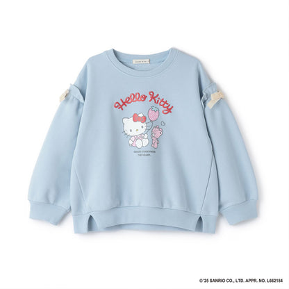 日本童裝 Ly# mine x Sanrio 速乾系列  Hello Kitty印花衛衣 100-140cm 女童款 冬季 TOPS