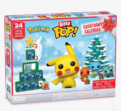 日英美直送 FUNKO Bitty Pop! Pokémon 24-Day Countdown Advent Calendar 聖誕倒數日曆 大人款/兒童款 聖誕快樂特輯 不參與$900免運 滿$900可加$25免運到順豐站/智能櫃 Christmas Advent Calendars 2026